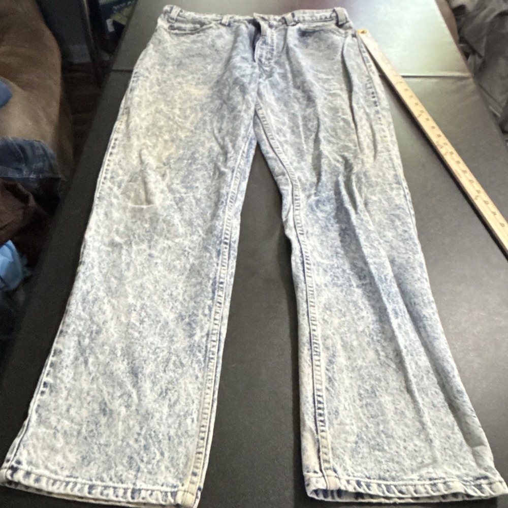 Vintage Levi's 540 1980s USA Relaxed Fit Tapered Acid Wash Denim Jeans 34x32